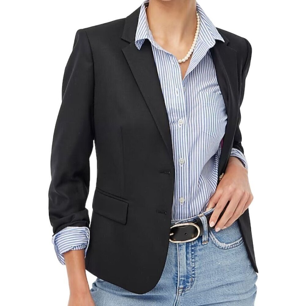 J. Crew Schoolboy Arcadia Navy Dark Academia Classic Blazer Size 0